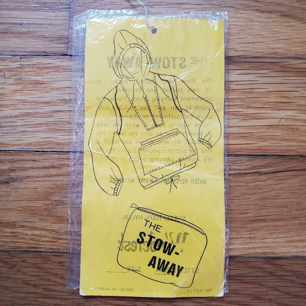 Vintage tag‎ for The Stowaway Jacket by Windcrest
